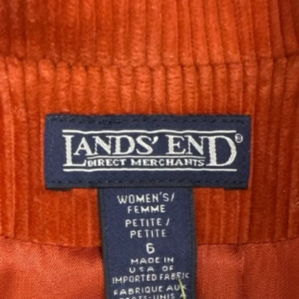 Lands’ End Corduroy Blazer_Deep Persimmon - Picture 3 of 3